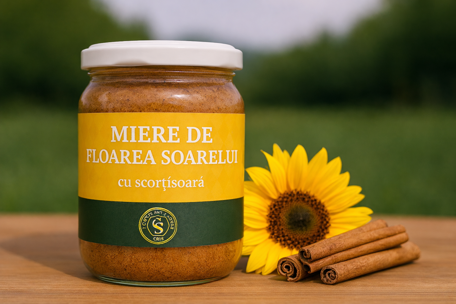 Miere de Floarea-Soarelui cu scorțișoară